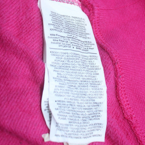 Nike Air Women’s Pink Pullover Hoodie 2XL Cotton Blend Logo Style