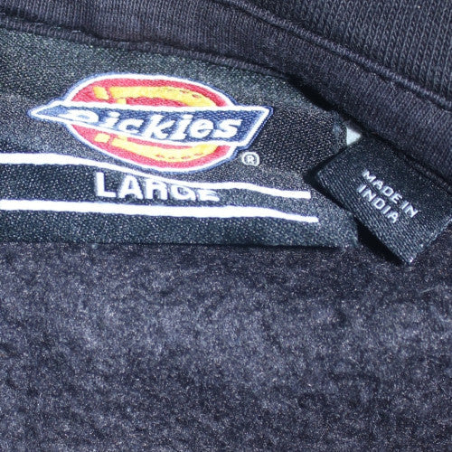 Dickies Men’s Black Pullover Hoodie Large Fleece Graphic Logo Sweatshirt
