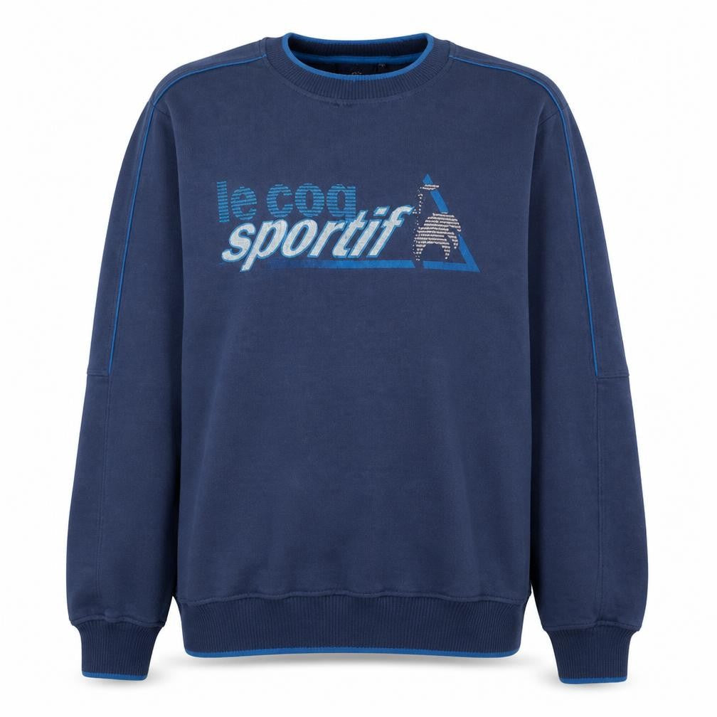Le Coq Sportif Men's Blue XL Pullover Sweatshirt Logo Fleece