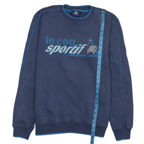 Le Coq Sportif Men's Blue XL Pullover Sweatshirt Logo Fleece