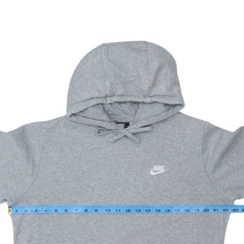 Nike Men Grey Pullover Hoodie Fleece Size M Regular Fit