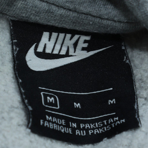 Nike Men Grey Pullover Hoodie Fleece Size M Regular Fit
