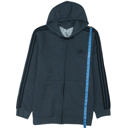 Adidas Mens Grey XL Full Zip Hoodie Sweatshirt