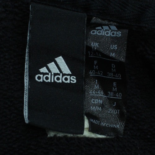 Adidas Womens Black Full Zip Hoodie Size M Cotton Blend Sportswear