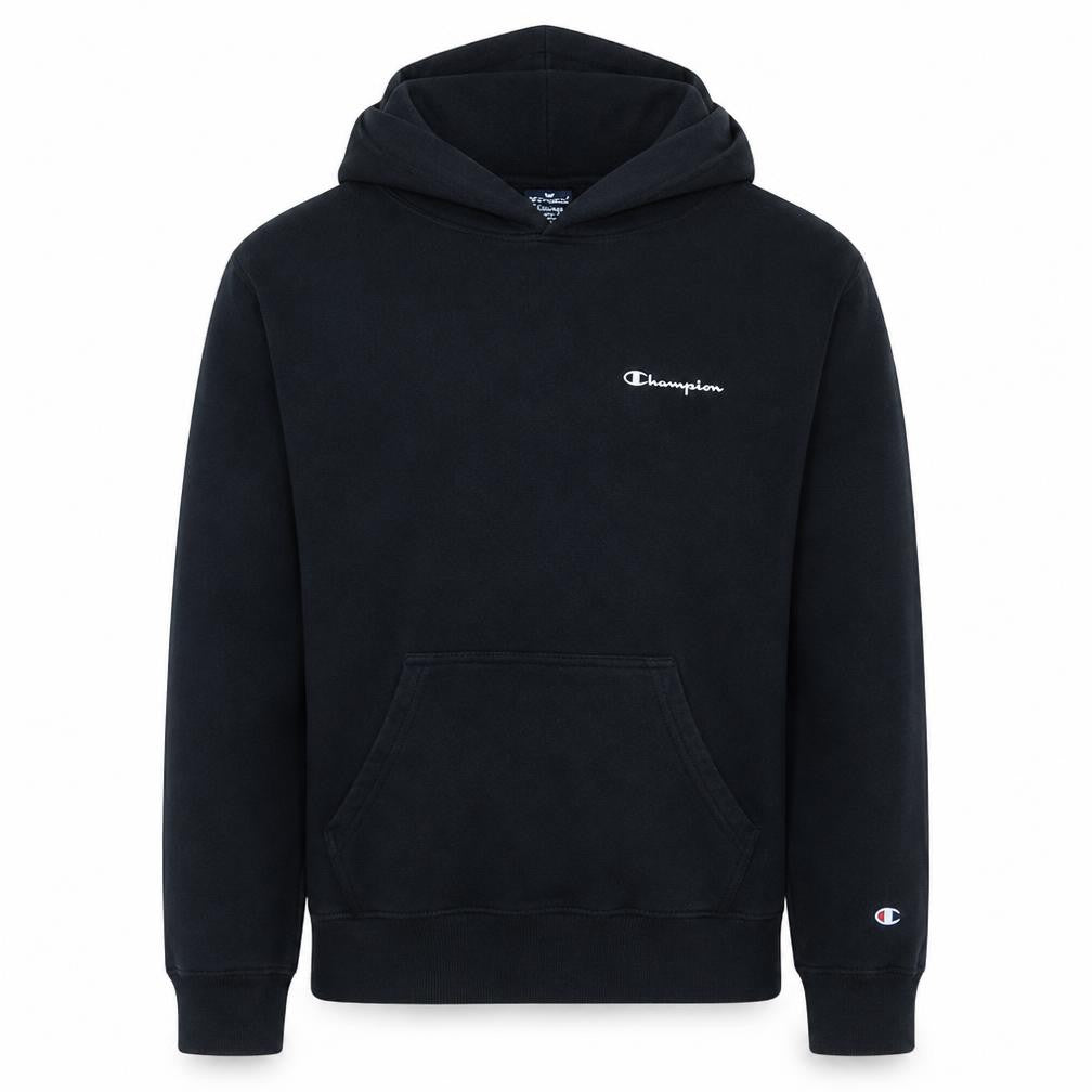 Champion Men's Black Pullover Hoodie Medium Logo Fleece Sweatshirt