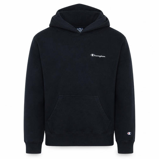Champion Men's Black Pullover Hoodie Medium Logo Fleece Sweatshirt