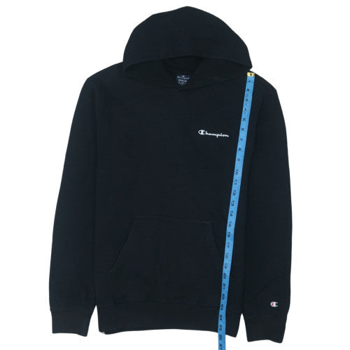 Champion Men's Black Pullover Hoodie Medium Logo Fleece Sweatshirt