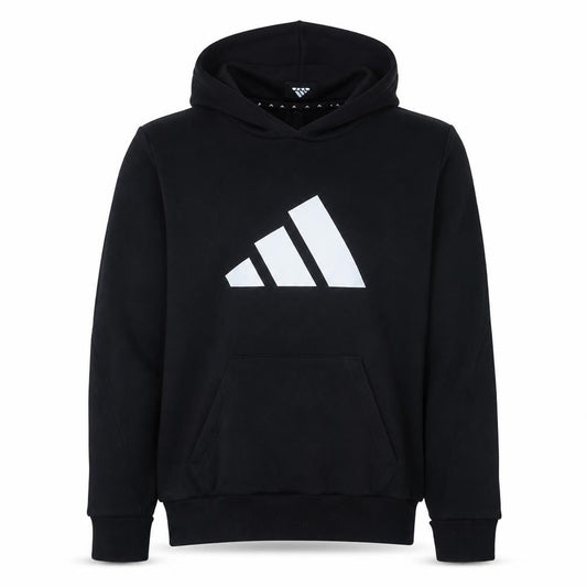 Adidas Men's Black Small Pullover Hoodie with Logo Graphic