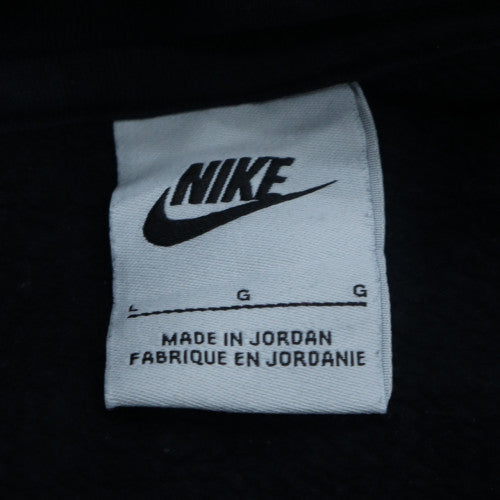 Nike Men's Black Full Zip Hoodie L Classic Fleece Sweatshirt
