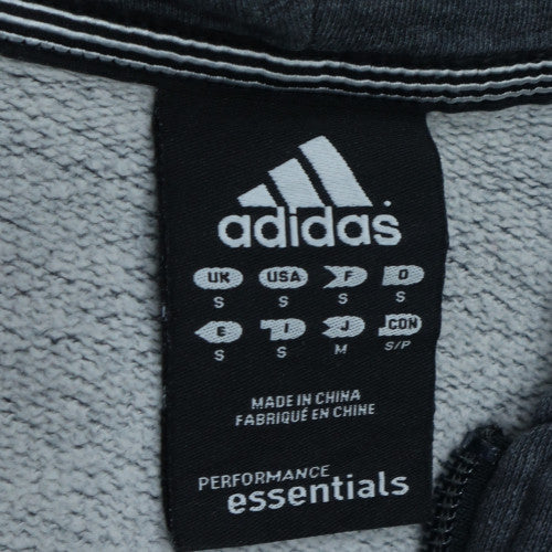 Adidas Men's Grey Full Zip Hoodie Size S Sportswear