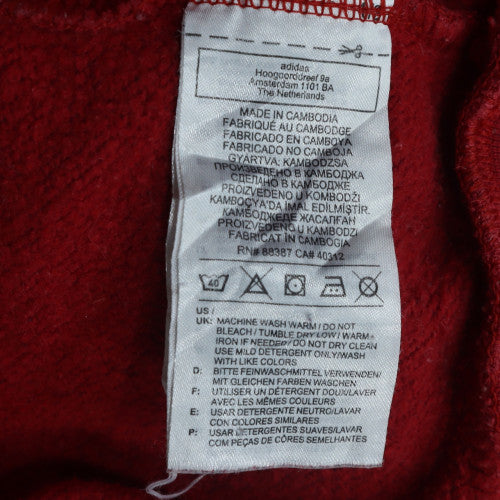 Adidas Men's Red Pullover Hoodie XL Fleece Sportswear