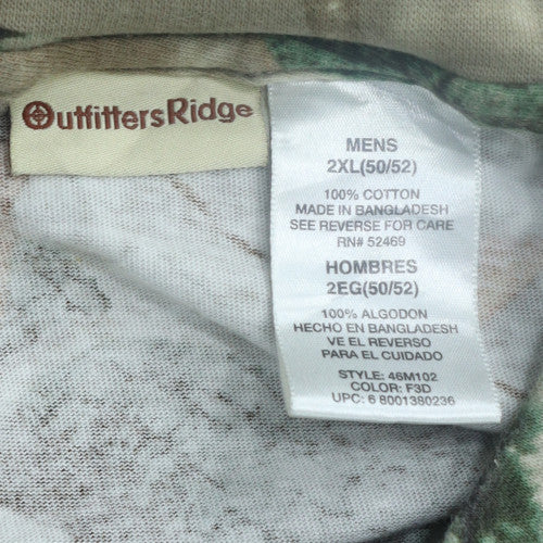 Outfitters Ridge Mens 2XL Camouflage Long Sleeve Cotton T-Shirt