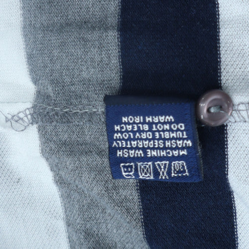 Ralph Lauren Men's Blue Striped Cotton 3XL Polo Shirt