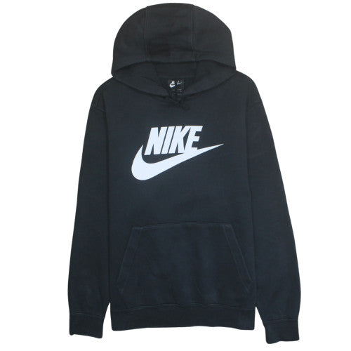 Nike Men's Black Pullover Hoodie L Logo Sports Fleece Sweatshirt