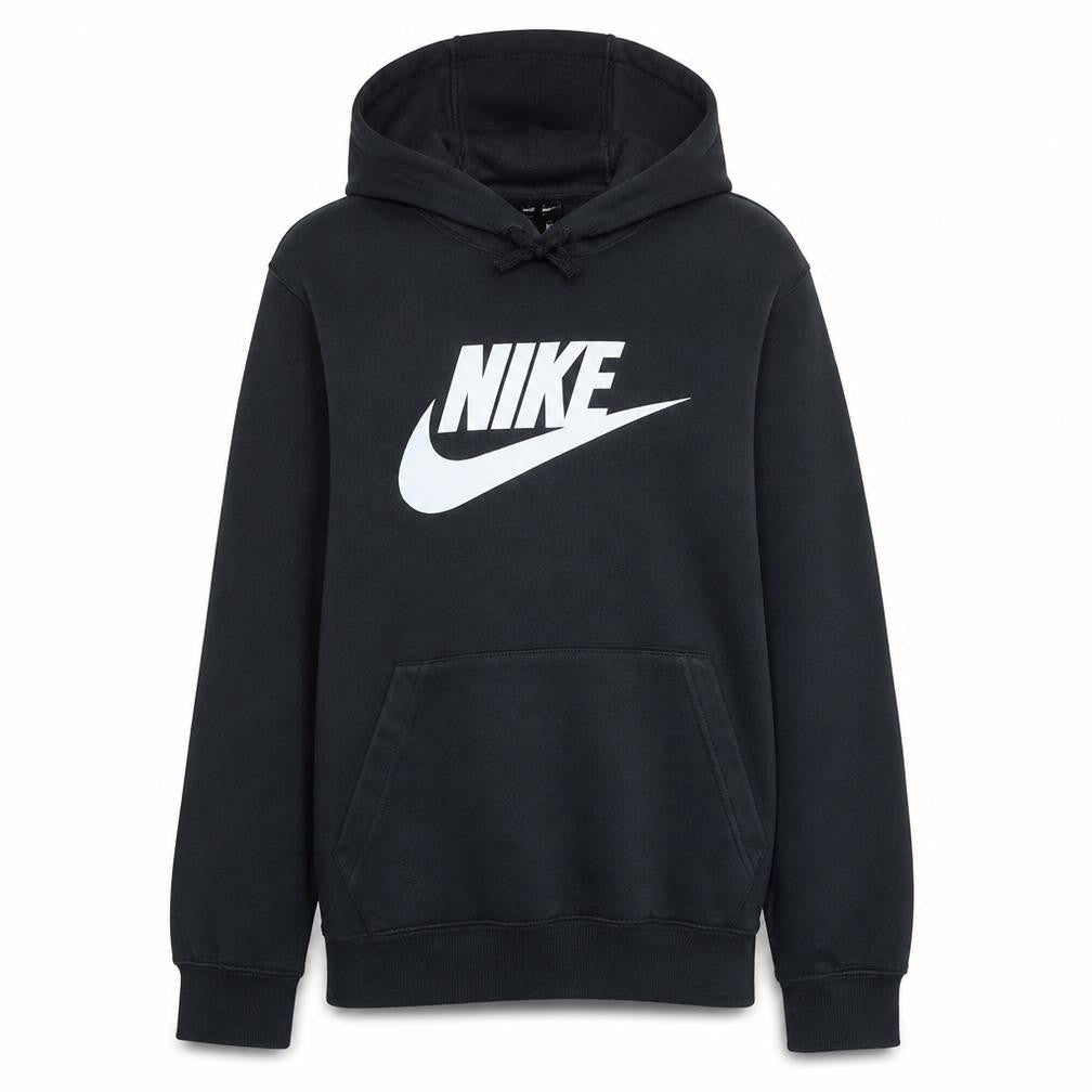 Nike Men's Black Pullover Hoodie L Logo Sports Fleece Sweatshirt