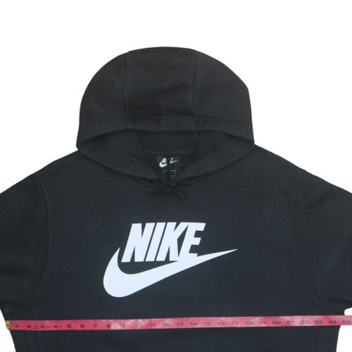 Nike Men's Black Pullover Hoodie L Logo Sports Fleece Sweatshirt