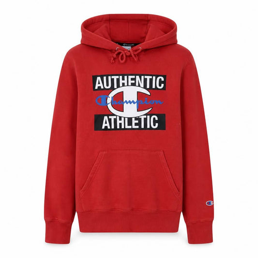 Champion Men's Red Pullover Hoodie S Authentic Athletic Fleece