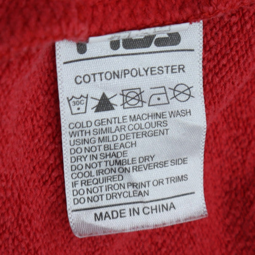 FILA Women's Red Classic Crew Neck Sweatshirt Size 18 Cotton Blend