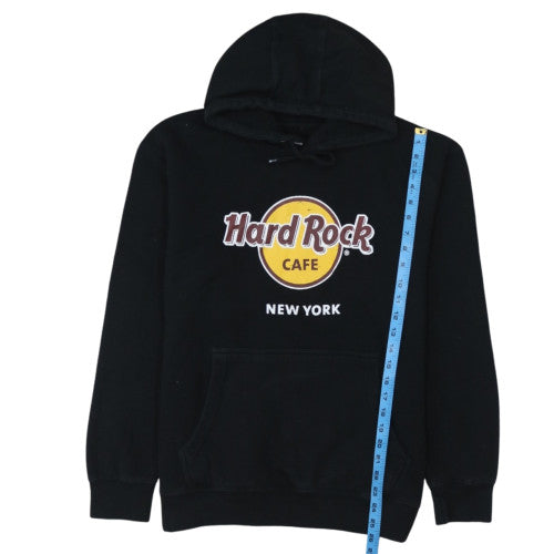 Hard Rock Cafe Men’s Black Pullover Hoodie Large Logo Fleece