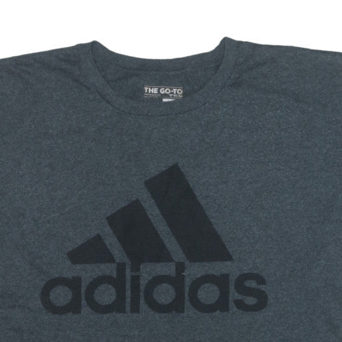 Adidas Men's Dark Grey 2XL Crew Neck Graphic Logo T-Shirt