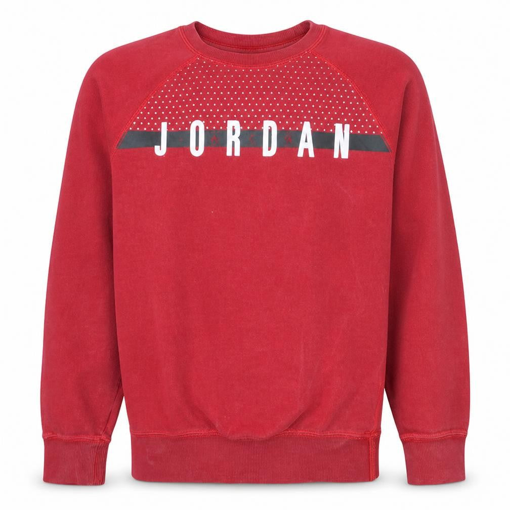 Jordan Men's Red Crew Neck Sweatshirt M Pullover Sports Style