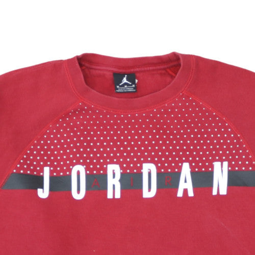 Jordan Men's Red Crew Neck Sweatshirt M Pullover Sports Style
