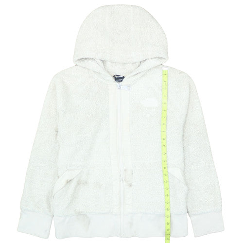 The North Face Womens White XL Fleece Hooded Zip Jacket
