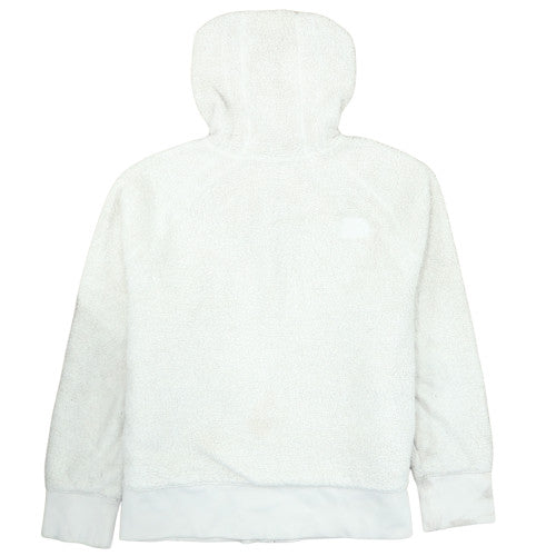 The North Face Womens White XL Fleece Hooded Zip Jacket