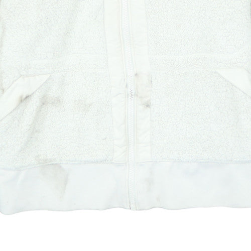 The North Face Womens White XL Fleece Hooded Zip Jacket