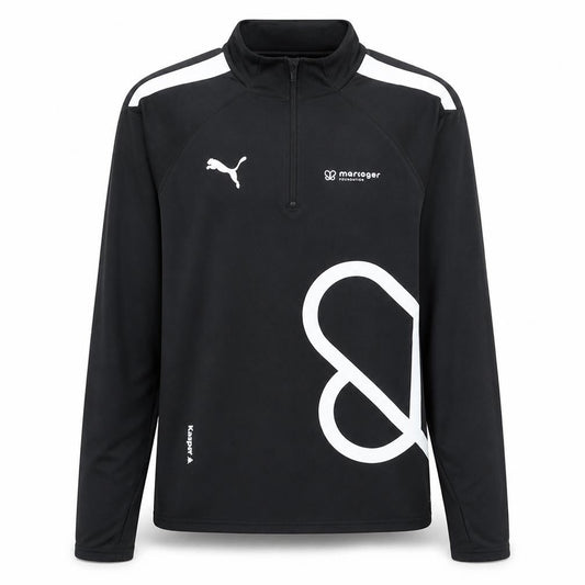Puma Men’s Black 1/4 Zip Sports Sweatshirt M Regular Fit