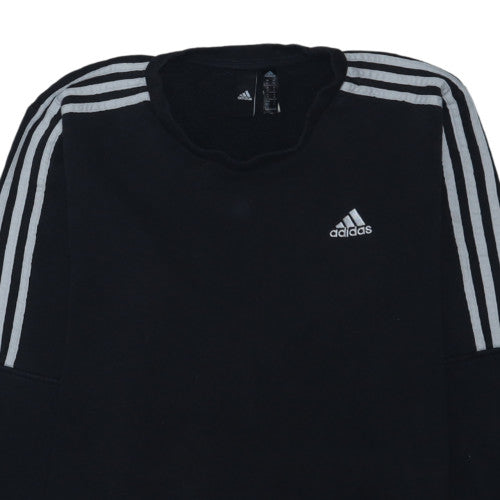 Adidas Men's Black Crew Neck Pullover Sweatshirt Size M