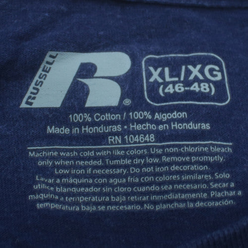 Russell Men's Blue XL University Graphic Short Sleeve T-Shirt