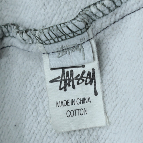 Stussy Men's Green Camo Pullover Hoodie XL Cotton Fleece