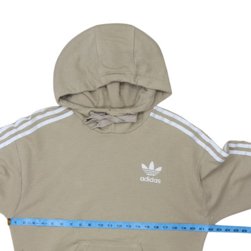 Adidas Womens Beige Pullover Hoodie Size 10 Hooded Sweatshirt