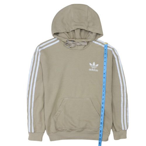 Adidas Womens Beige Pullover Hoodie Size 10 Hooded Sweatshirt