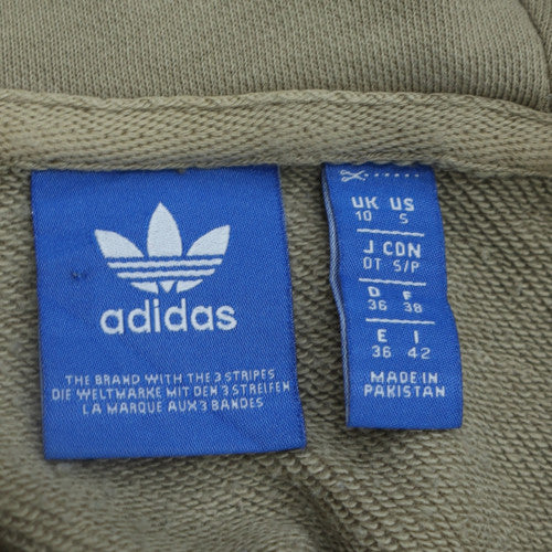 Adidas Womens Beige Pullover Hoodie Size 10 Hooded Sweatshirt