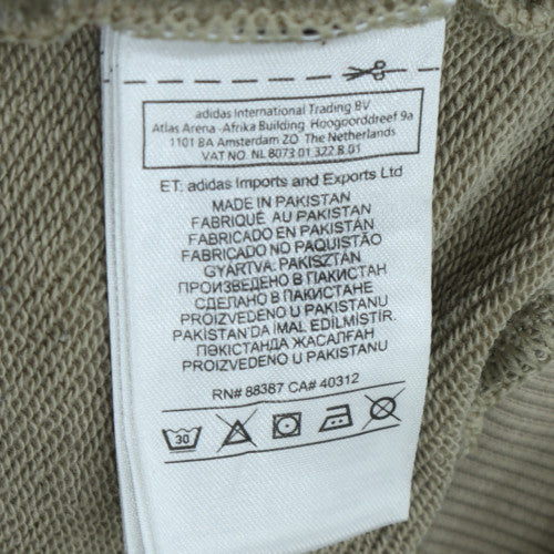 Adidas Womens Beige Pullover Hoodie Size 10 Hooded Sweatshirt