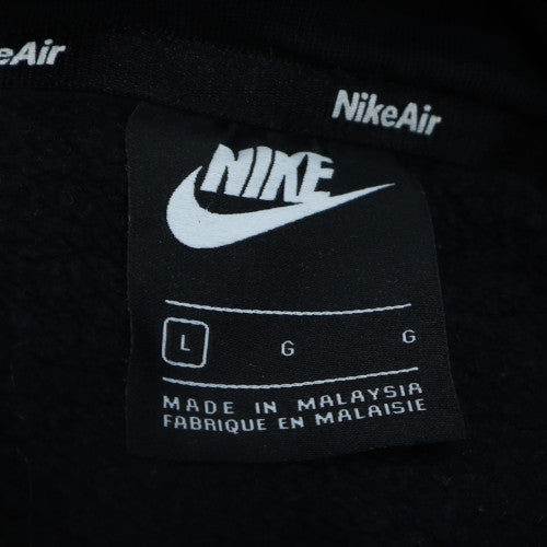 Nike Air Men's Black Pullover Hoodie L Fleece Sportswear Logo
