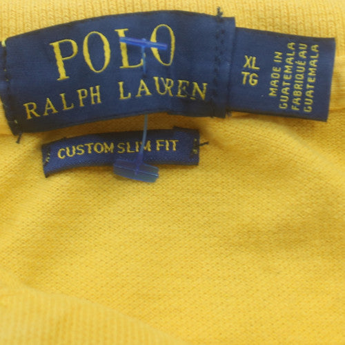 Ralph Lauren Men's Yellow Slim Fit Cotton Polo Shirt XL