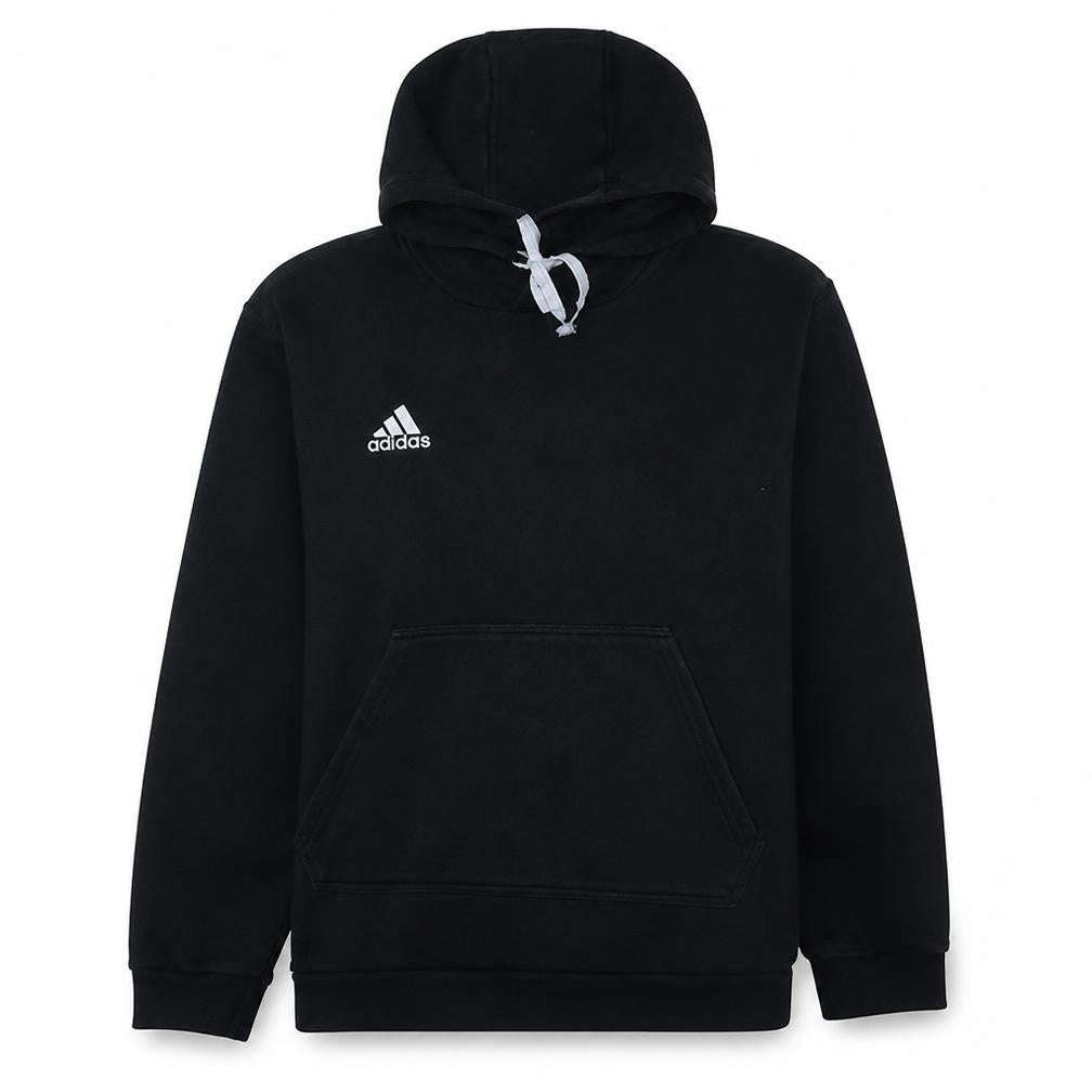 Adidas Mens Black Pullover Hoodie Size L Fleece Sportswear
