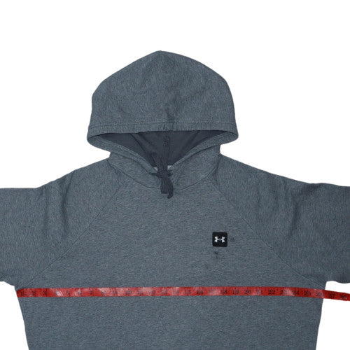 Under Armour Mens Grey Pullover Hoodie Size L Fleece Sweatshirt