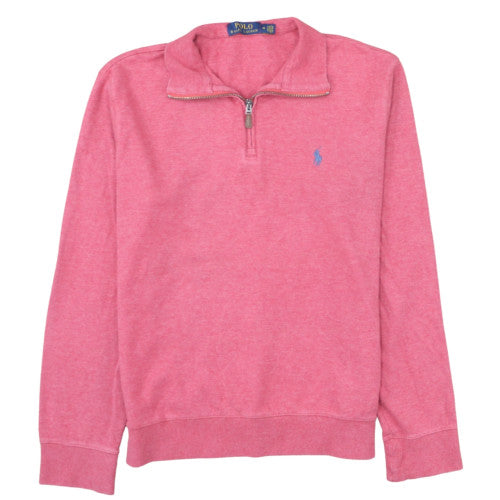 Polo Ralph Lauren Men's Pink 1/2 Zip Cotton Blend Sweatshirt M