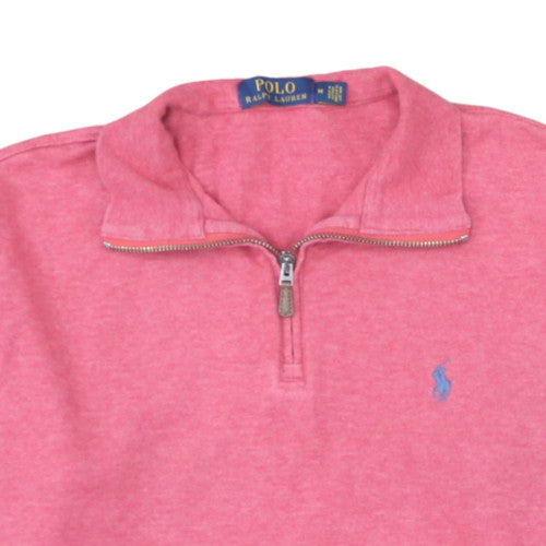 Polo Ralph Lauren Men's Pink 1/2 Zip Cotton Blend Sweatshirt M