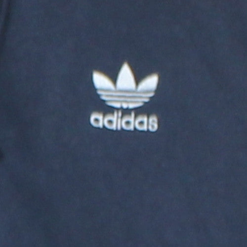 Adidas Women’s Navy Blue Full Zip Hoodie Size 12 Hooded Sweatshirt