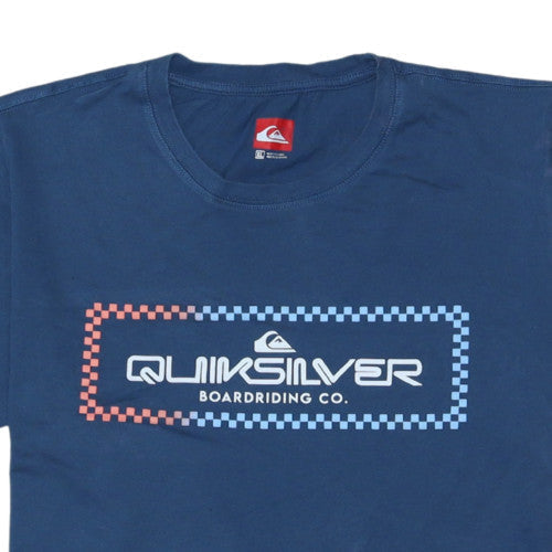 Quiksilver Men's Blue XL Graphic Surf T-Shirt Cotton Casual