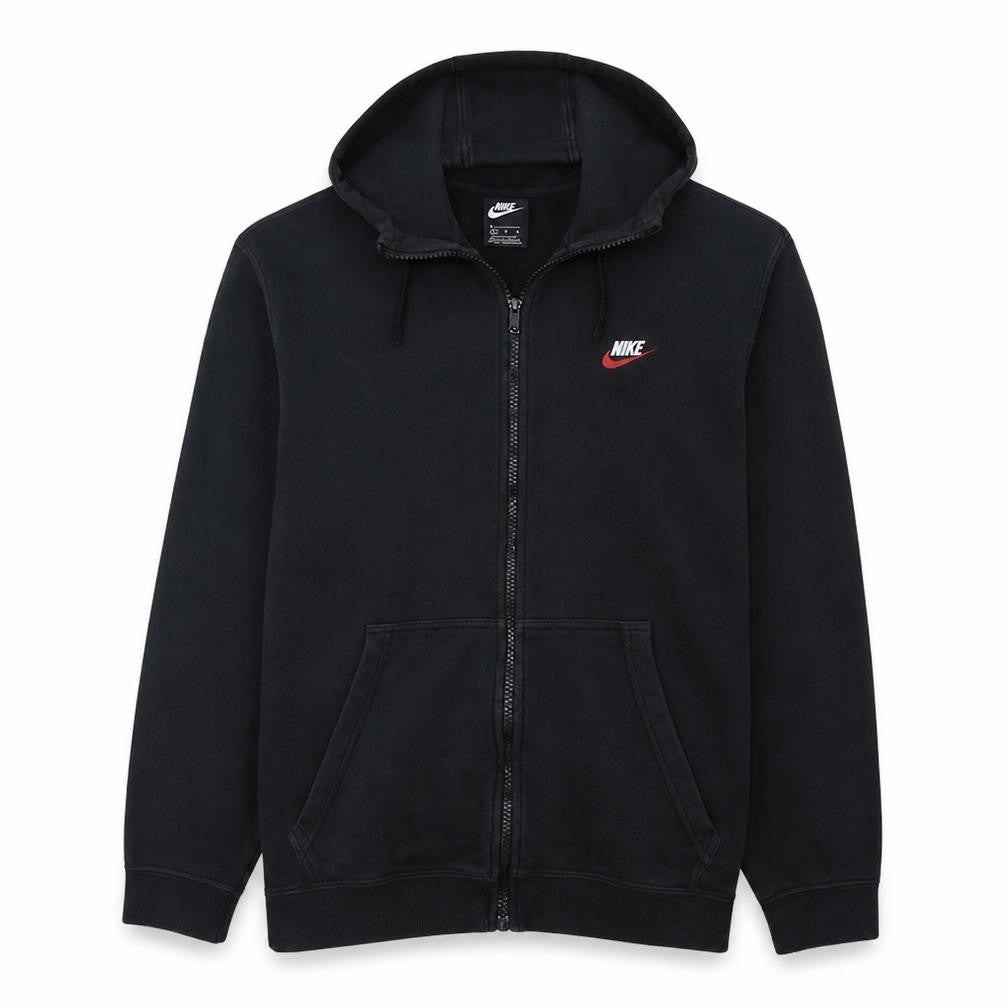 Nike Men's Black XL Full Zip Hoodie with Logo