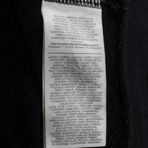 Nike Men’s Black Pullover Hoodie L Logo Graphic Fleece Sweatshirt