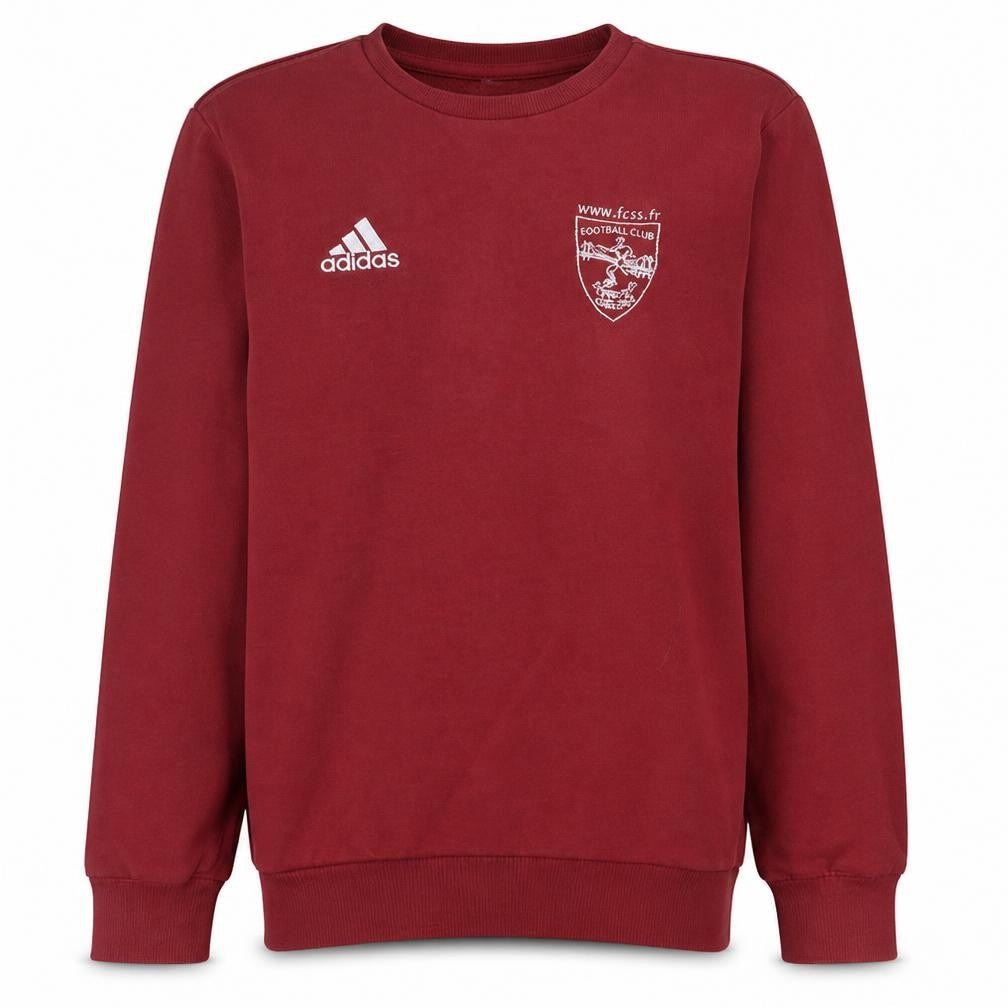 Adidas Men's Red Small Crew Neck Pullover Sweatshirt