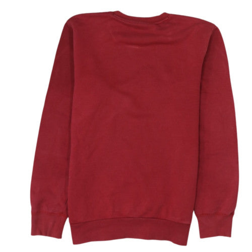 Adidas Men's Red Small Crew Neck Pullover Sweatshirt