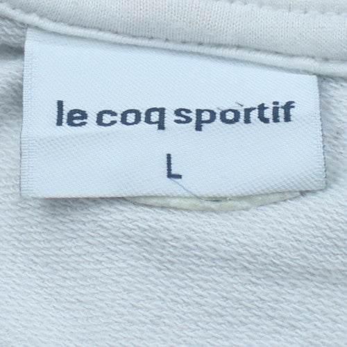 Le Coq Sportif Men's White Crew Neck Sweatshirt L Pullover Logo